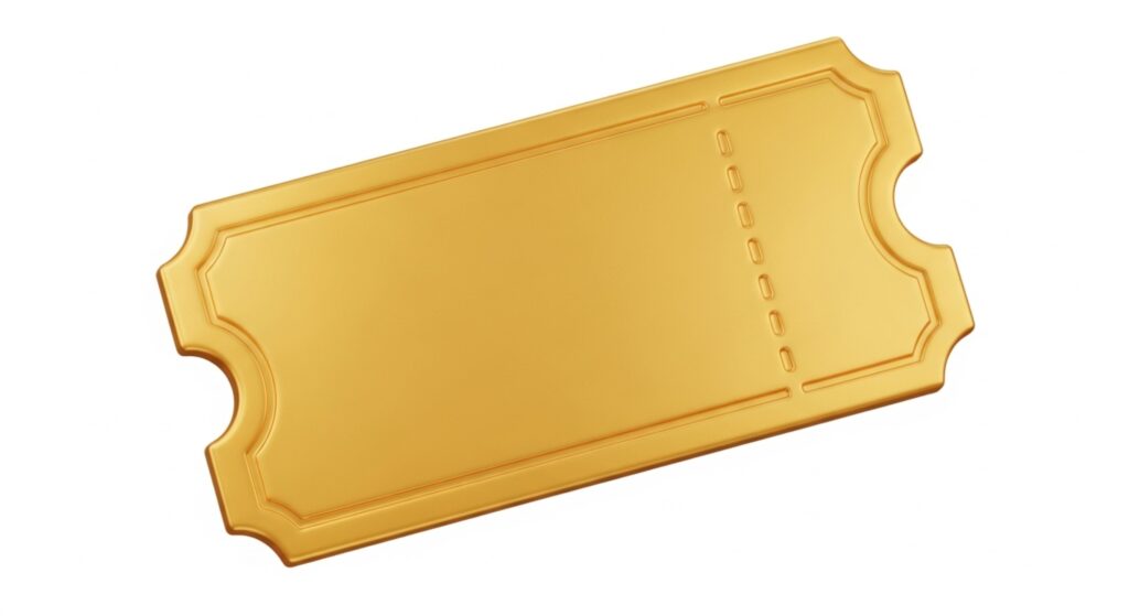 A gold Ticket
